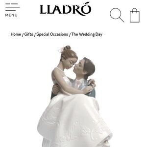 Elegant Lladro The Happiest Day Wedding Couple Figurine